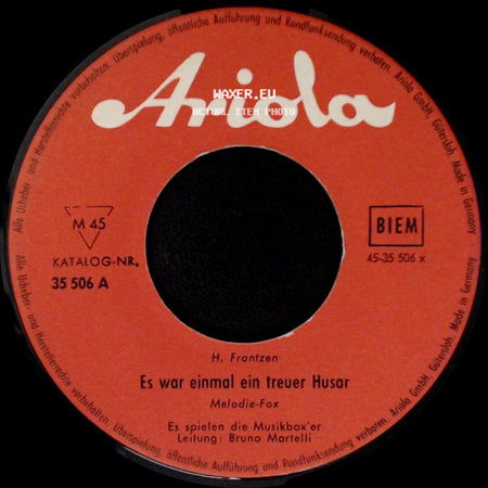 Strecker / H. Frantzen - Drunt In Der Lobau / Es War Einmal Ein Treuer Husar side B