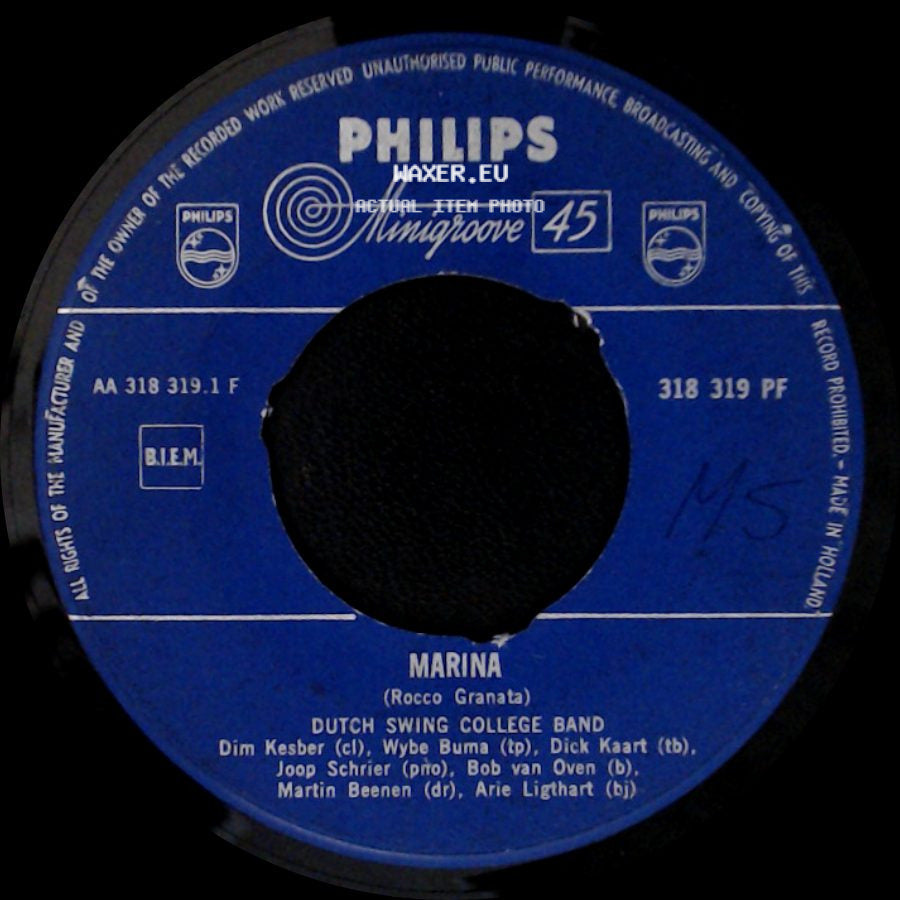 Dutch Swing College Band - Marina / Tennessee Waltz Rock side A