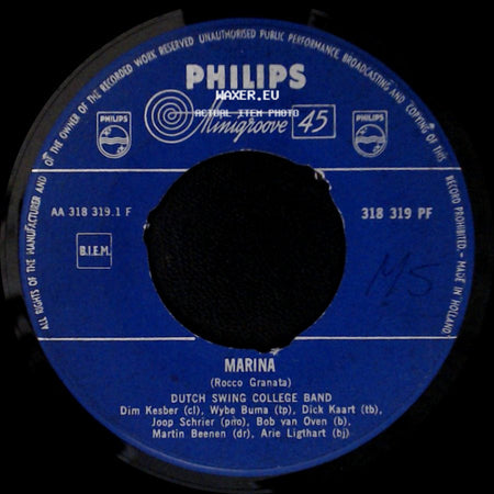 Dutch Swing College Band - Marina / Tennessee Waltz Rock side A