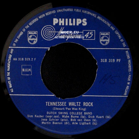 Dutch Swing College Band - Marina / Tennessee Waltz Rock side B
