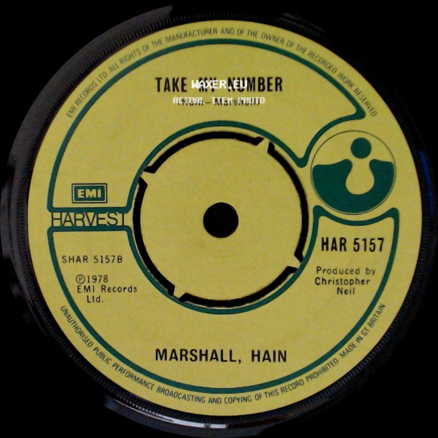 Marshall, Hain - Take My Number / Dancing In The City side A