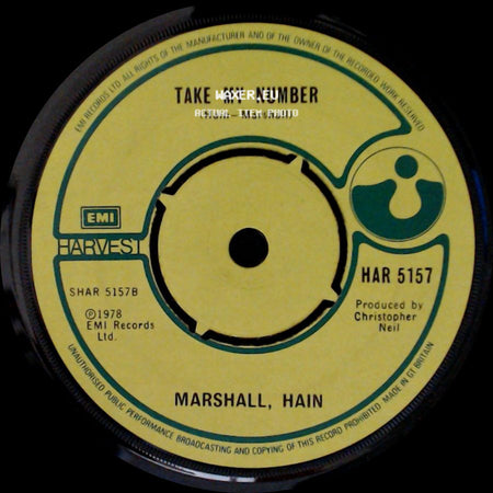 Marshall, Hain - Take My Number / Dancing In The City side A