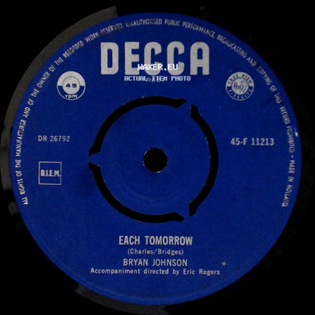 Bryan Johnson - Each Tomorrow / Looking High, High, High side A