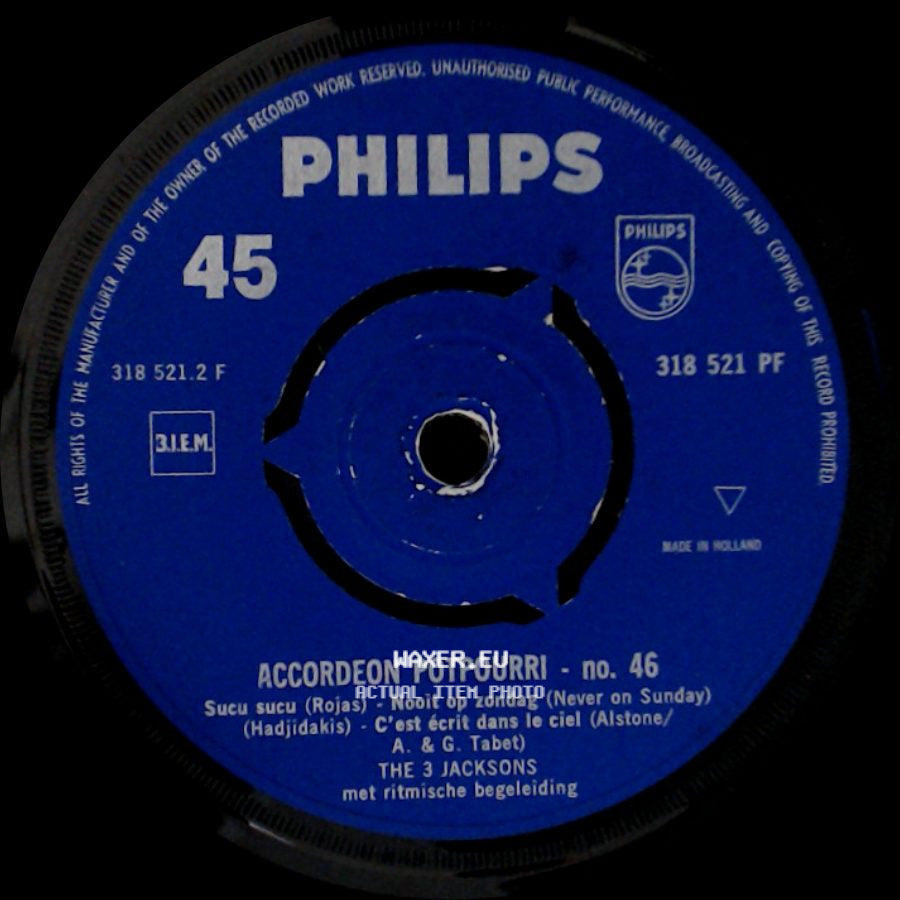 The 3 Jacksons - Accordeon Potpourri - No. 46 / Accordéon Potpourri - No. 46 side A