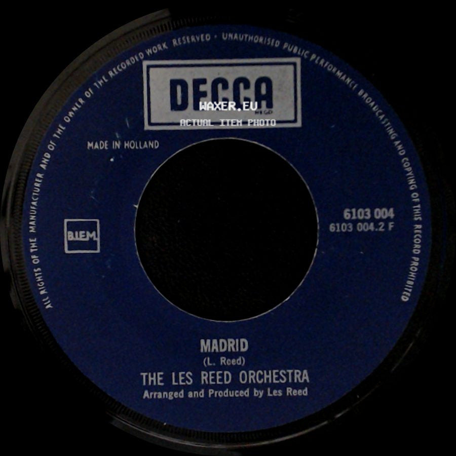 The Les Reed Orchestra - Man Of Action / Madrid side B