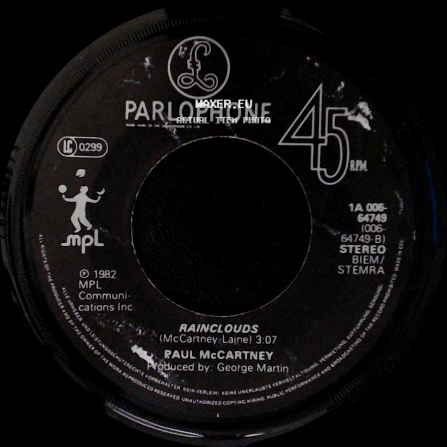 Paul Mccartney - Rainclouds / Ebony And Ivory side A