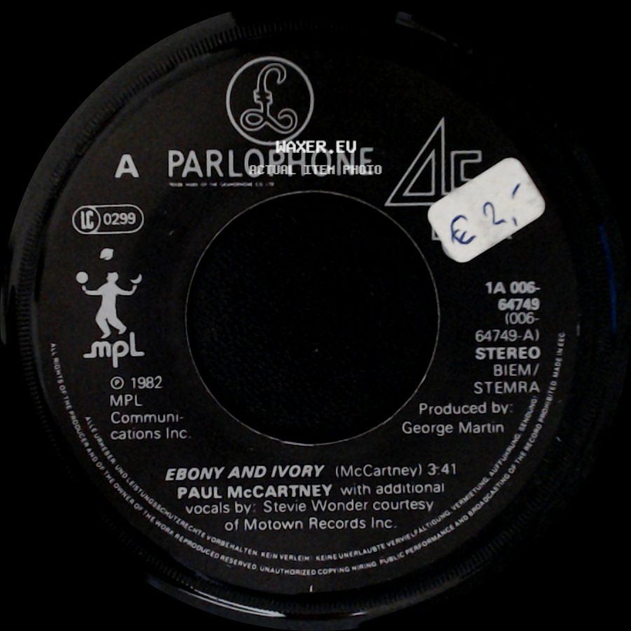 Paul Mccartney - Rainclouds / Ebony And Ivory side B
