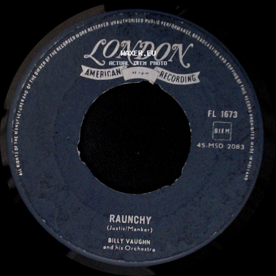 Billy Vaughn And His Orchestra - Raunchy / Sail Along Silvery Moon side A