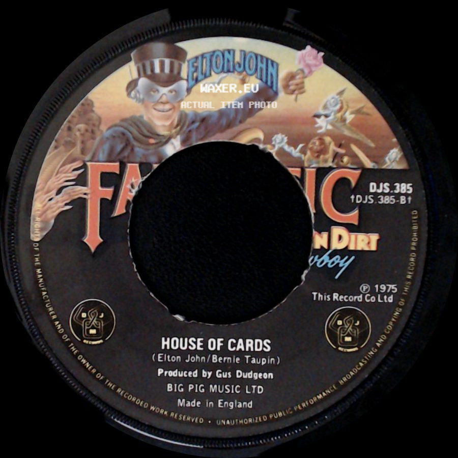 Elton John - House Of Cards / Someone Saved My Life Tonight side A