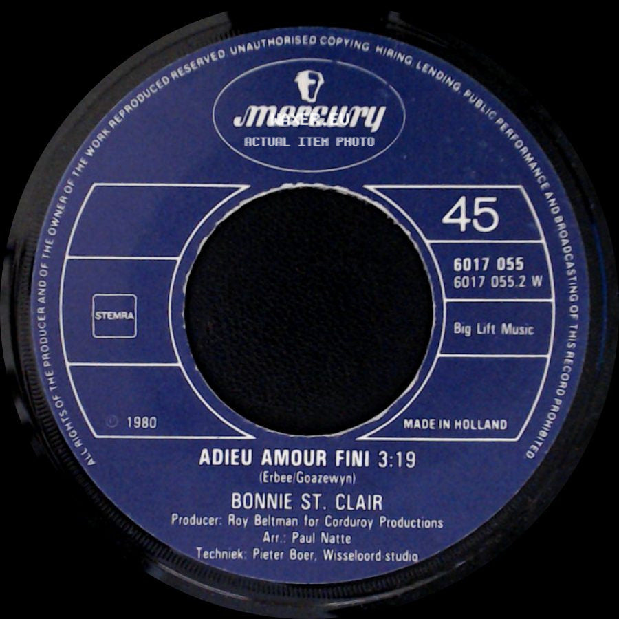 Bonnie St. Claire - Pierrot / Adieu Amour Fini side B