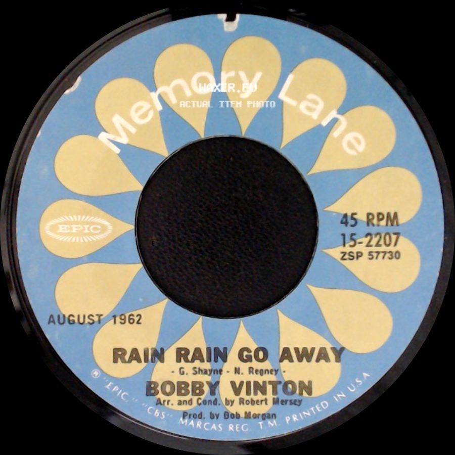 Bobby Vinton - Roses Are Red (My Love) / Rain Rain Go Away side B