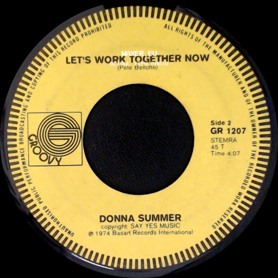 Donna Summer - The Hostage / Let's Work Together Now side B