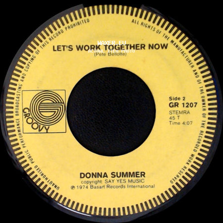 Donna Summer - The Hostage / Let's Work Together Now side B
