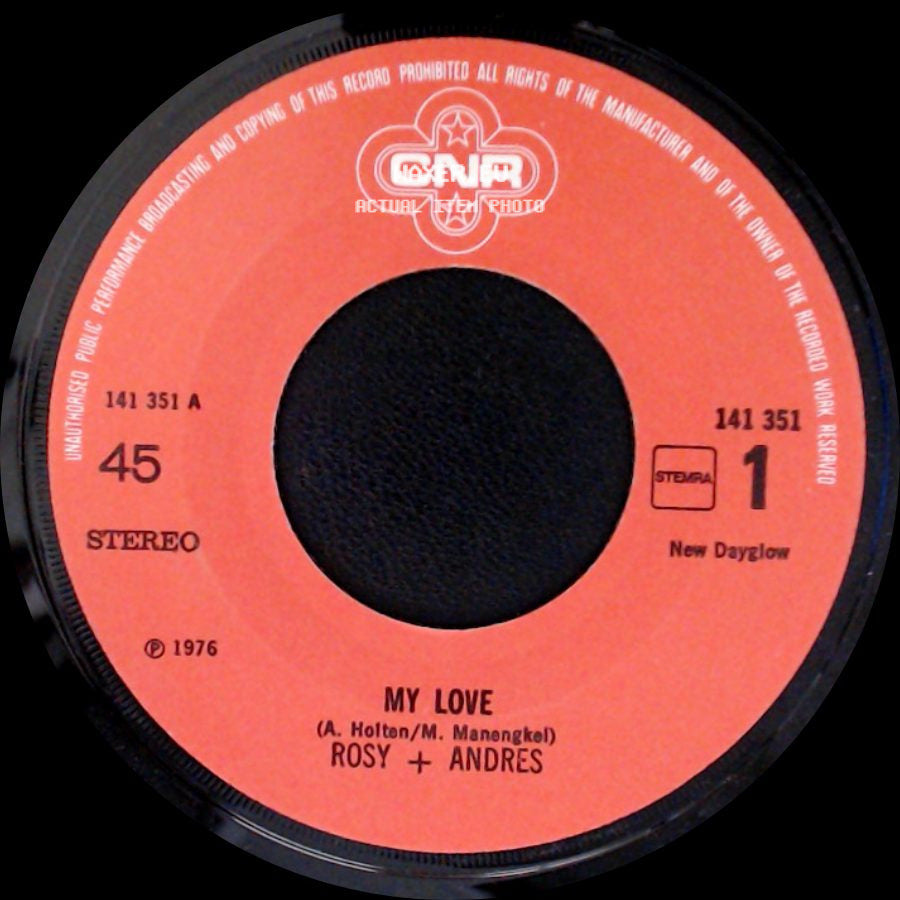 Rosy + Andres - My Love / I Wanna Be Your Baby side A