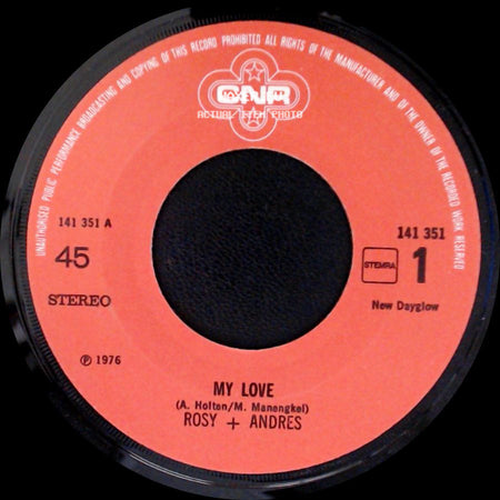 Rosy + Andres - My Love / I Wanna Be Your Baby side A
