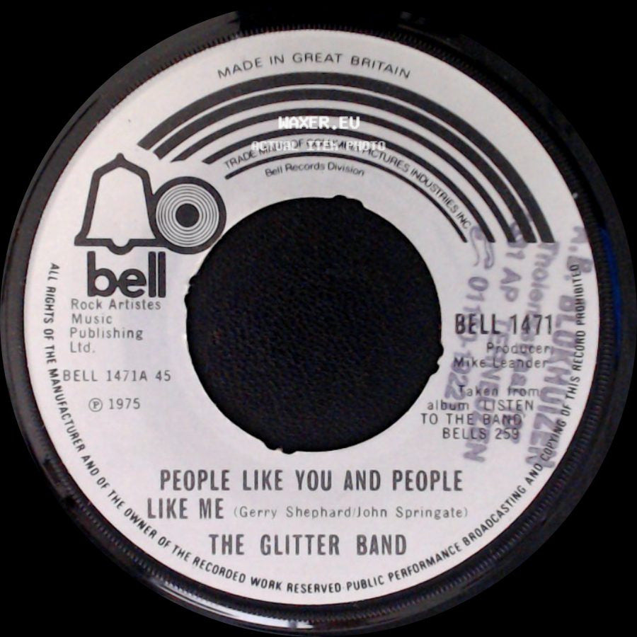 The Glitter Band - People Like You And People Like Me / People Like You And People Like Me side B