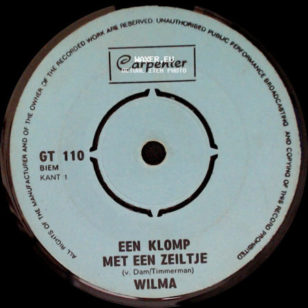 Wilma - Grootpappa / Een Klomp Met Een Zeiltje side B
