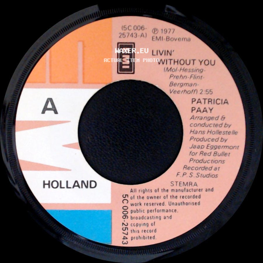 Patricia Paay - Livin' Without You / Down Town side A