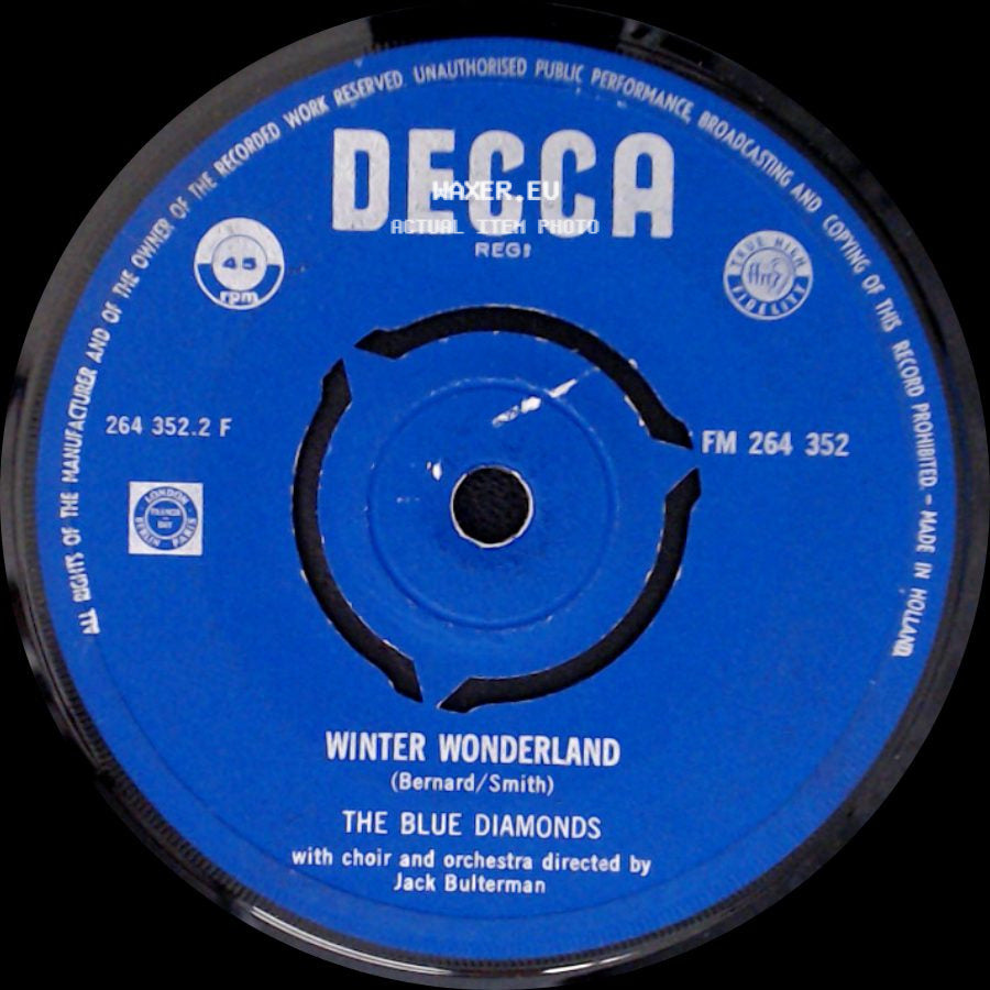 The Blue Diamonds - White Christmas / Winter Wonderland side B