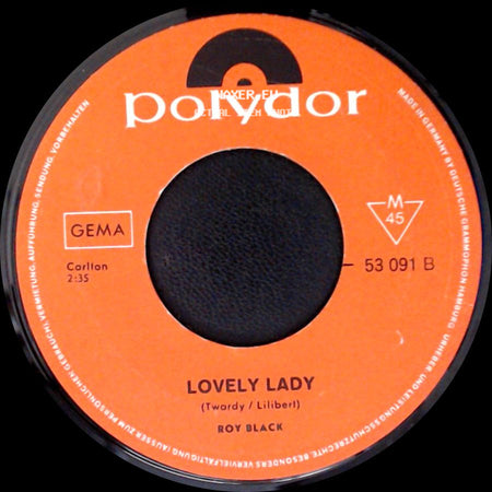 Roy Black - Ich Denk An Dich / Lovely Lady side B
