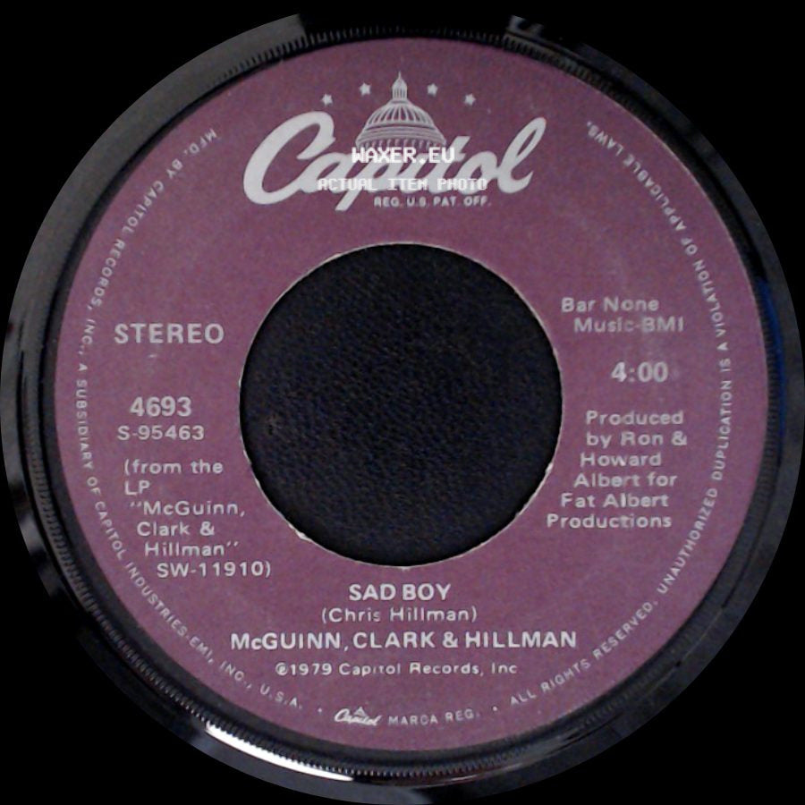 Mcguinn, Clark & Hillman - Don't You Write Her Off / Sad Boy side B