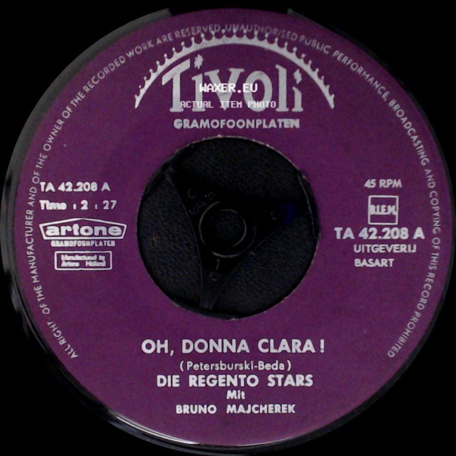 Die Regento Stars Mit Bruno Majcherek - Der Schlittenhund / Oh, Donna Clara ! side B