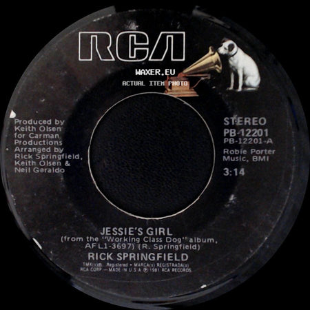 Rick Springfield - Carry Me Away / Jessie's Girl side B