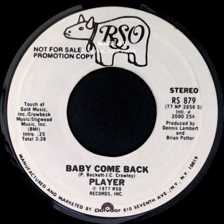 Player - Baby Come Back / Baby Come Back side B