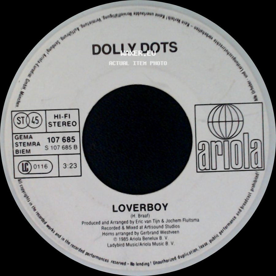 Dolly Dots - Only The Rain / Loverboy side B