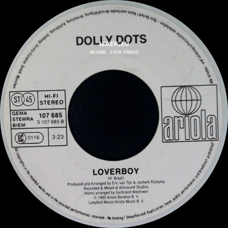 Dolly Dots - Only The Rain / Loverboy side B