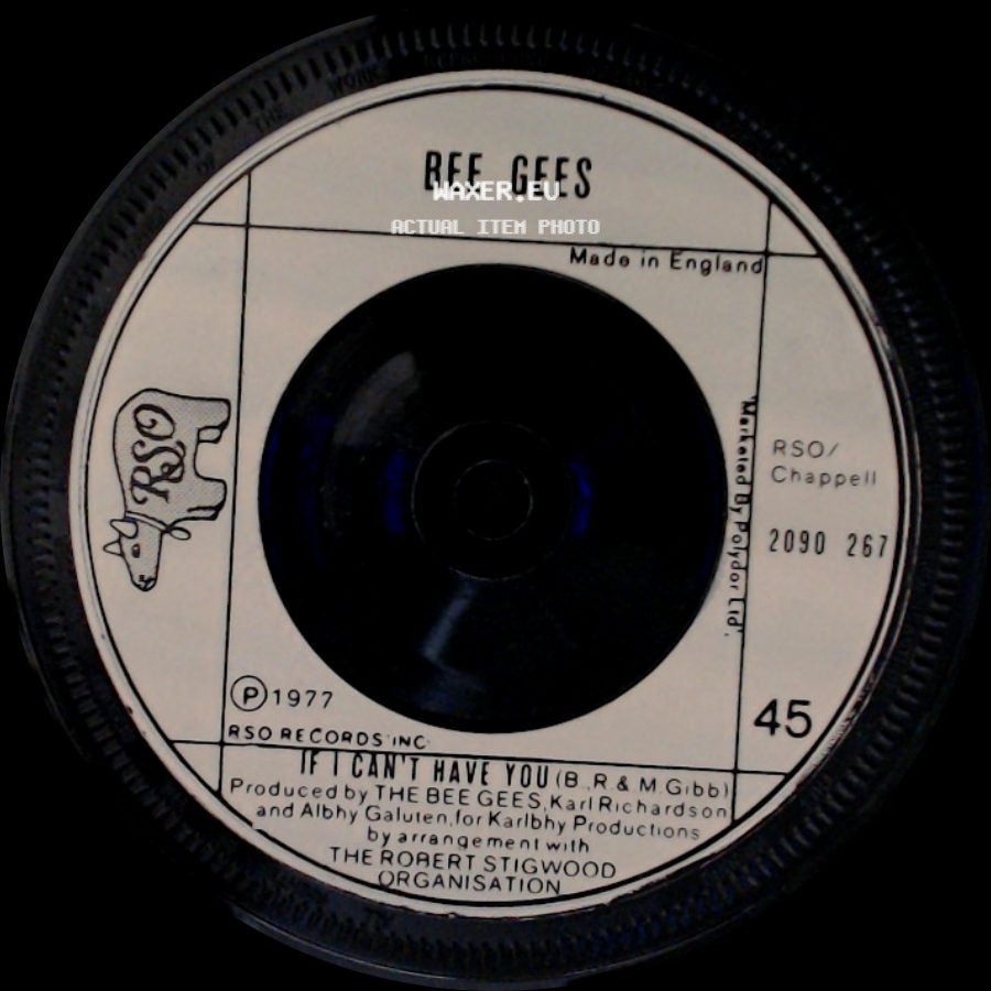 Bee Gees - If I Can't Have You / Stayin' Alive side A