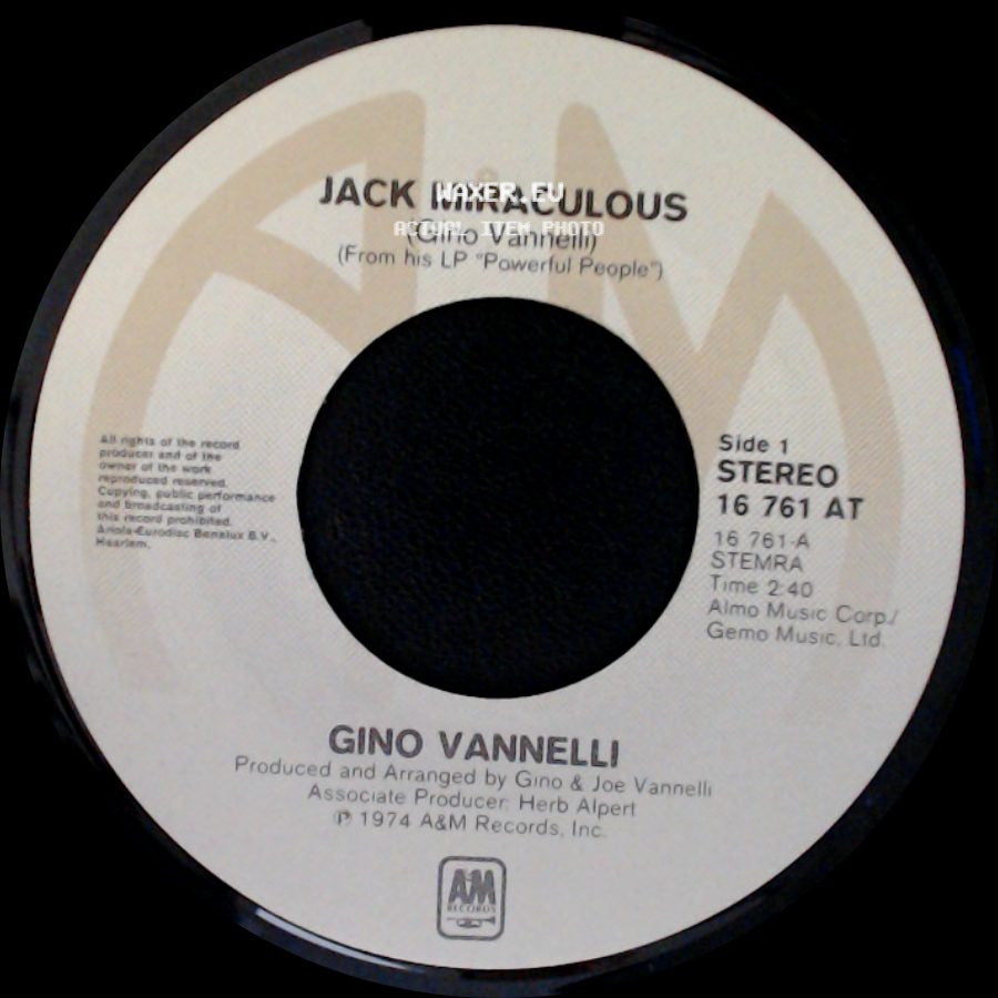 Gino Vannelli - Jack Miraculous / Mama Coco side A
