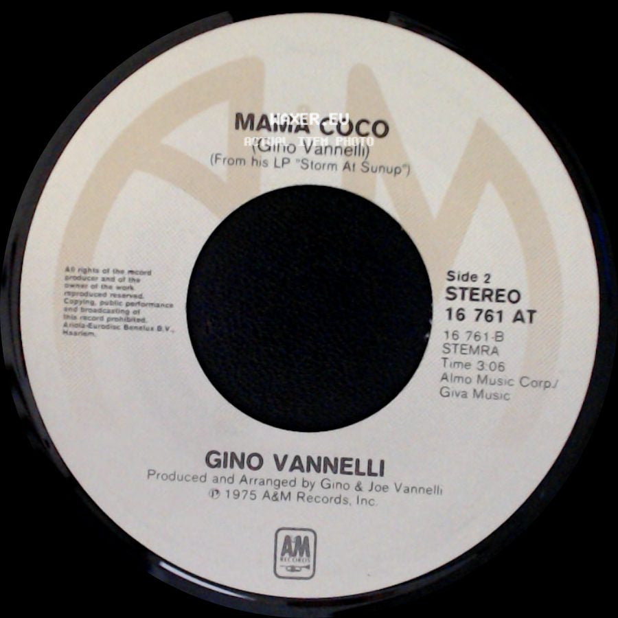 Gino Vannelli - Jack Miraculous / Mama Coco side B