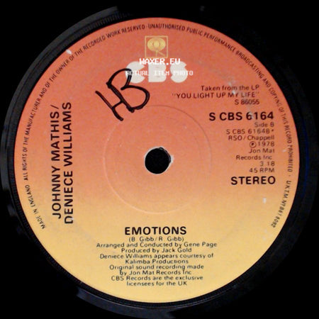 Johnny Mathis / Deniece Williams - Too Much, Too Little, Too Late / Emotions side B