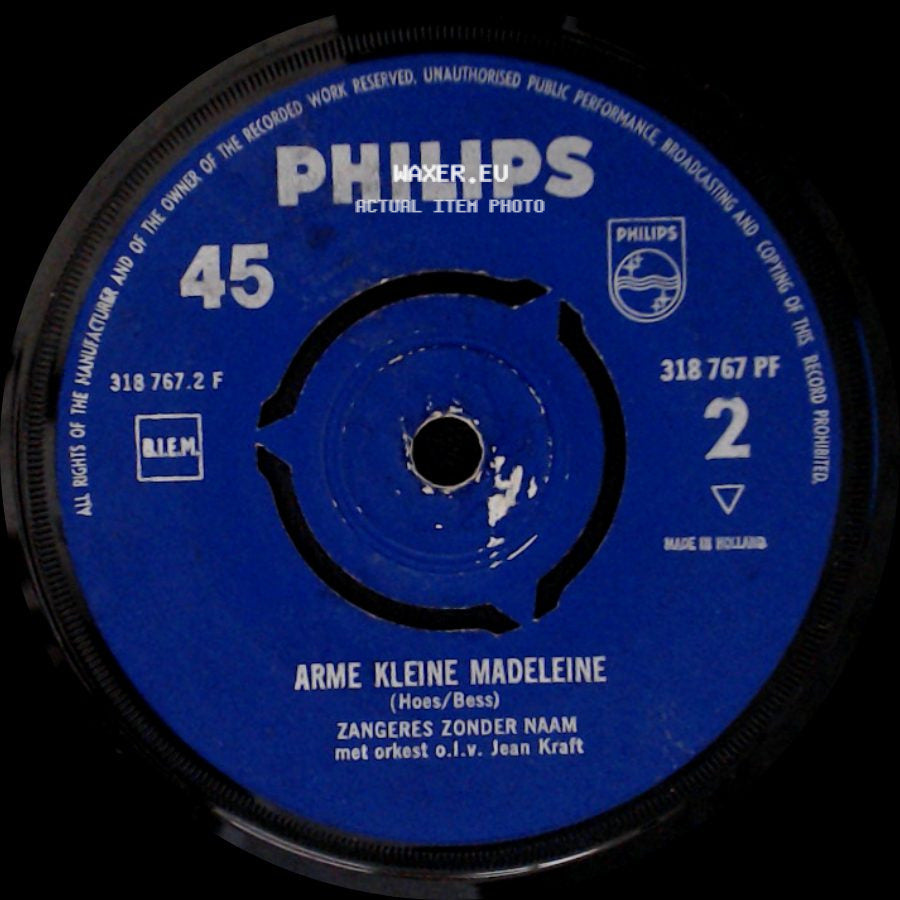 Zangeres Zonder Naam - Rij Voorzichtig..... / Arme Kleine Madeleine side B