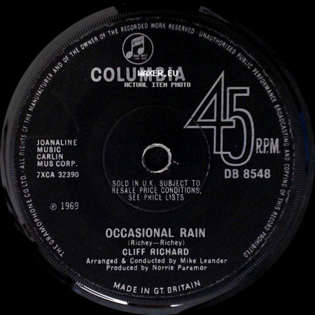 Cliff Richard - Good Times / Occasional Rain side B