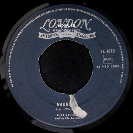 Billy Vaughn And His Orchestra - Sail Along Silvery Moon / Rauno side B