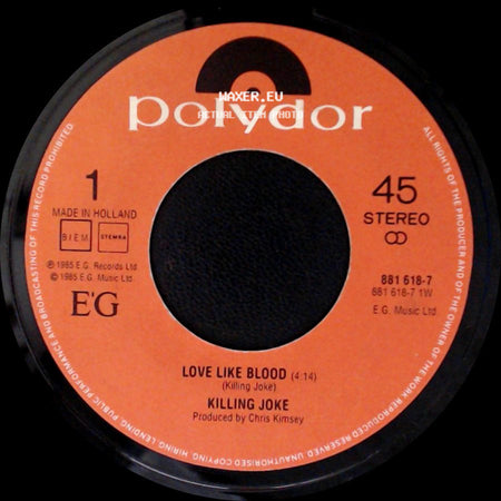 Killing Joke - Love Like Blood / Blue Feather-Version side A