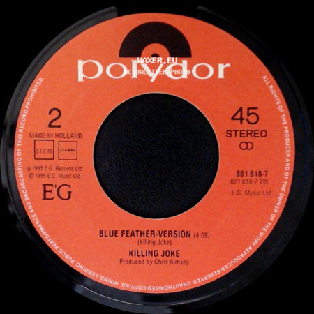 Killing Joke - Love Like Blood / Blue Feather-Version side B