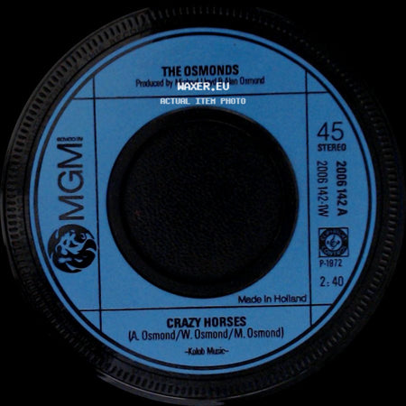 The Osmonds - That's My Girl / Crazy Horses side B