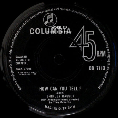Shirley Bassey - How Can You Tell ? / I (Who Have Nothing) side A