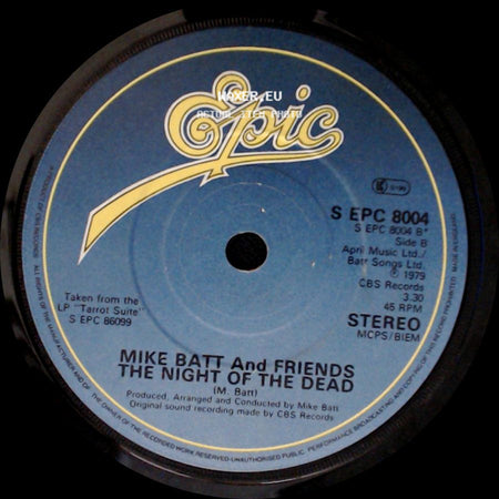 Mike Batt And Friends - Lady Of The Dawn / The Night Of The Dead side B