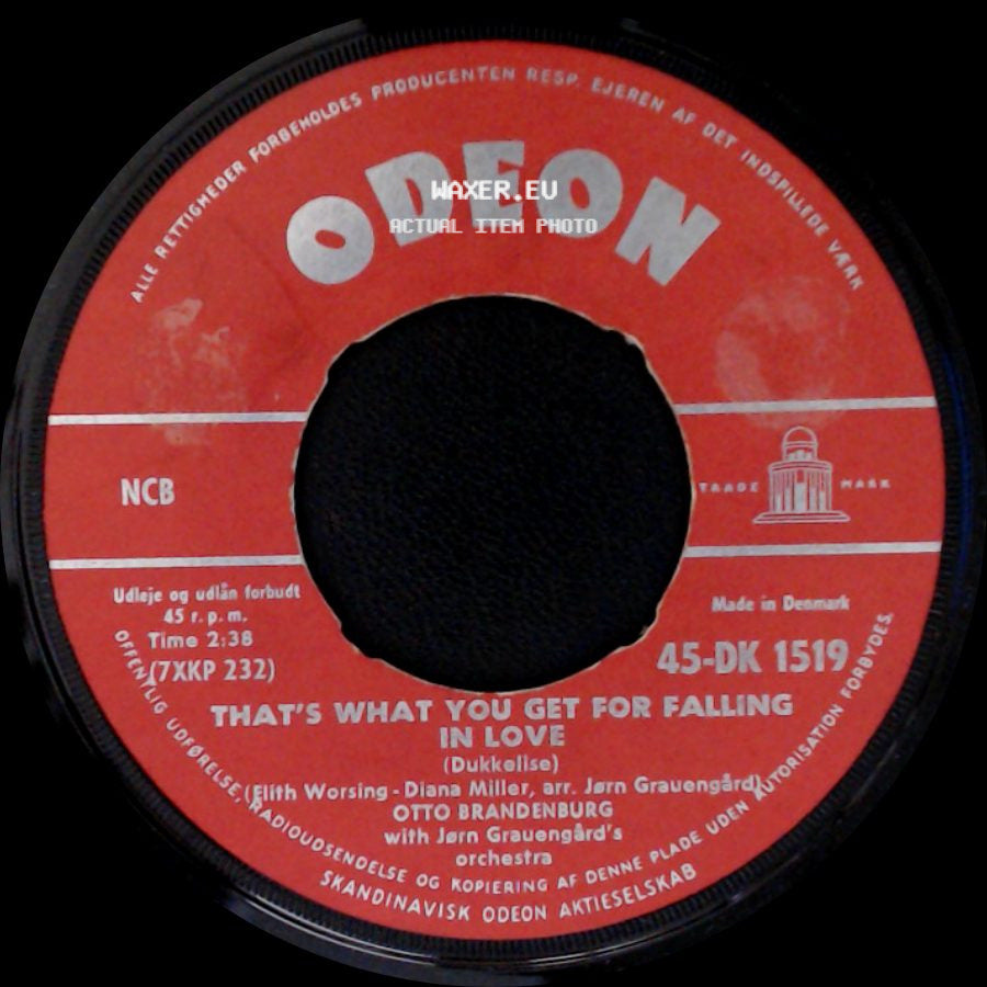 Otto Brandenburg / Otto Brandenburg With Jørn Grauengaard's Orchestra - What Do You Want To Make Those Eyes At Me For / That's What You Get For Falling In Love side B