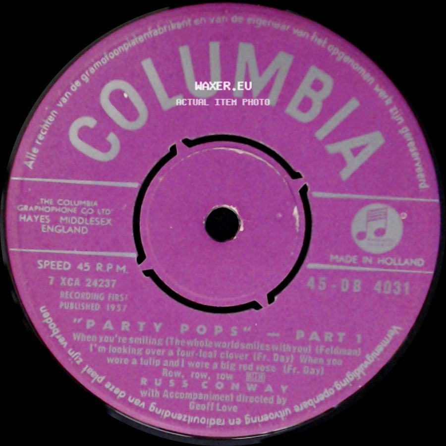 Russ Conway - Party Pops - Part 1 / Party Pops - Part 2 side A