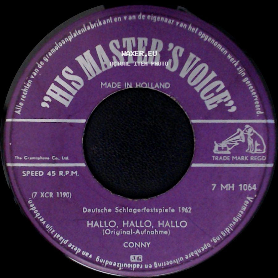 Conny - Hallo, Hallo, Hallo (Original-Aufnahme) / Hallo, Hallo, Hallo (Original-Aufnahme) side A