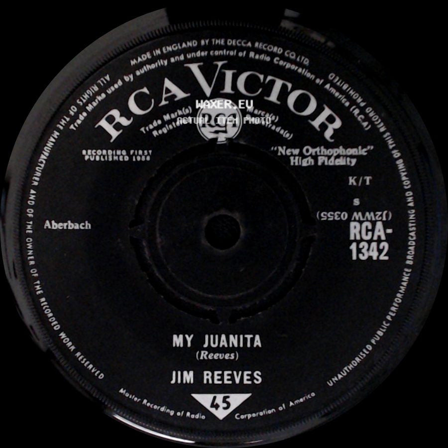 Jim Reeves - Welcome To My World / My Juanita side B