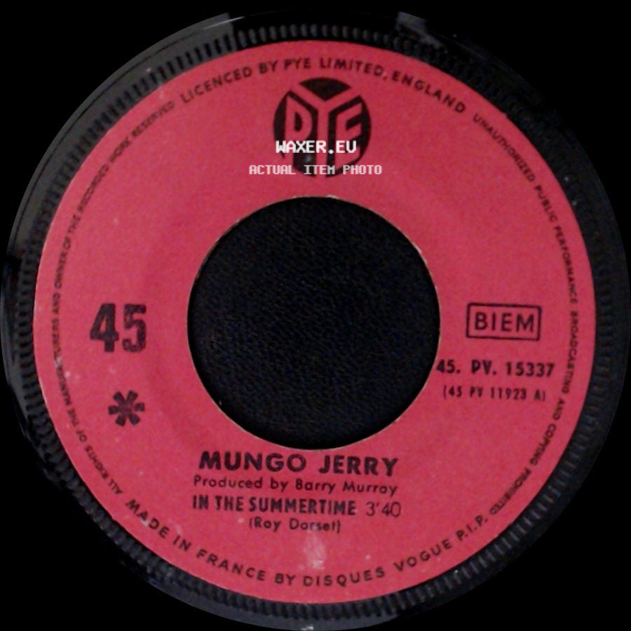 Mungo Jerry - In The Summertime / Mighty Man side A