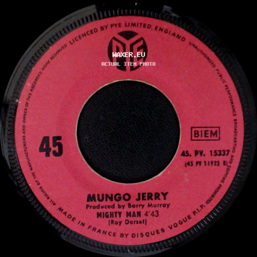 Mungo Jerry - In The Summertime / Mighty Man side B