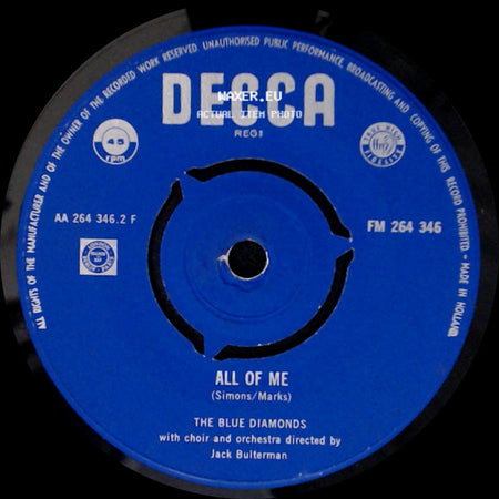 The Blue Diamonds - All Of Me / Ramona side A