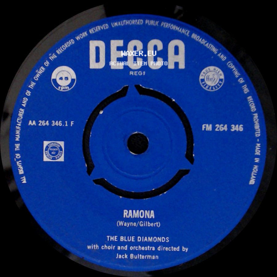 The Blue Diamonds - All Of Me / Ramona side B